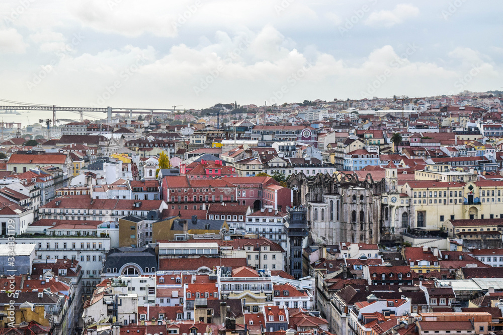 aerial view of lisbon