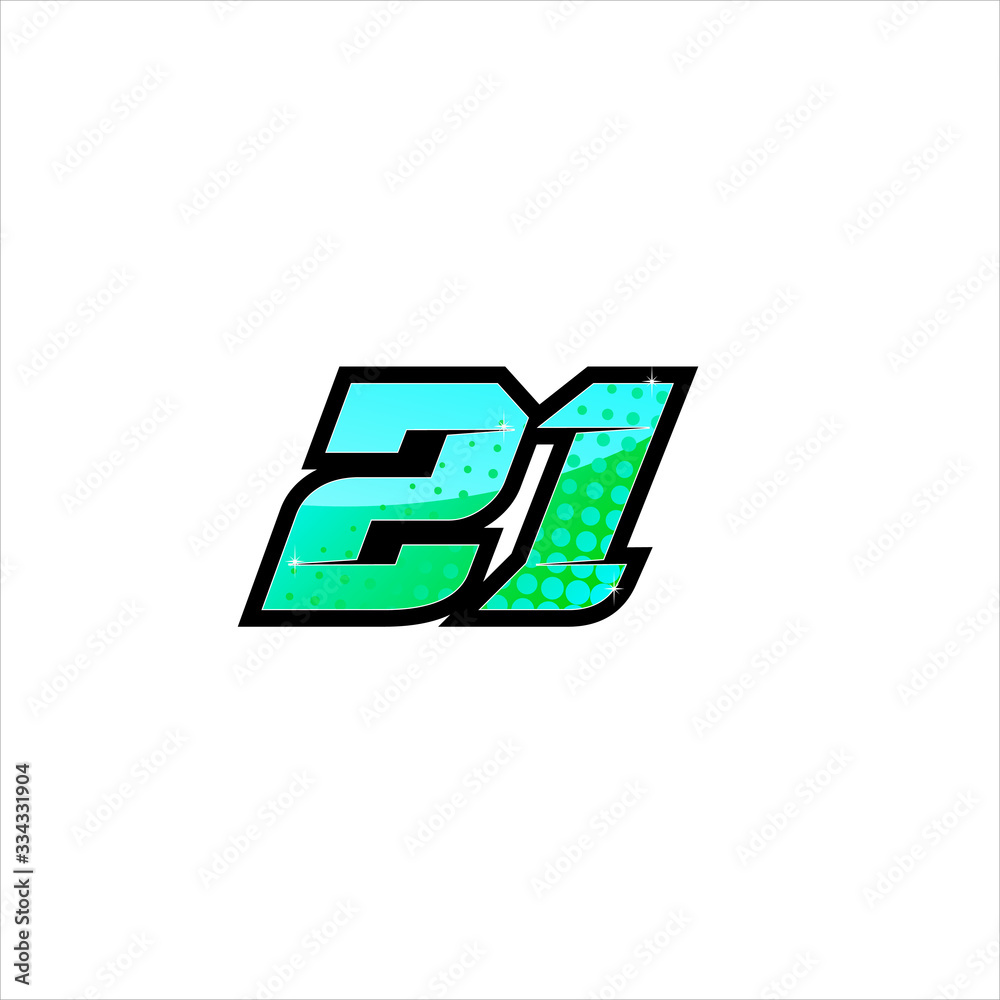 Vecteur Stock Vector Racing number 21, start racing number, sport race ...