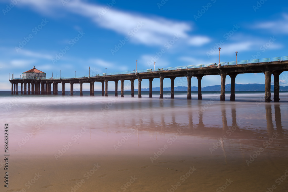 Manhattan Beach Pier, California. Long Exposure.