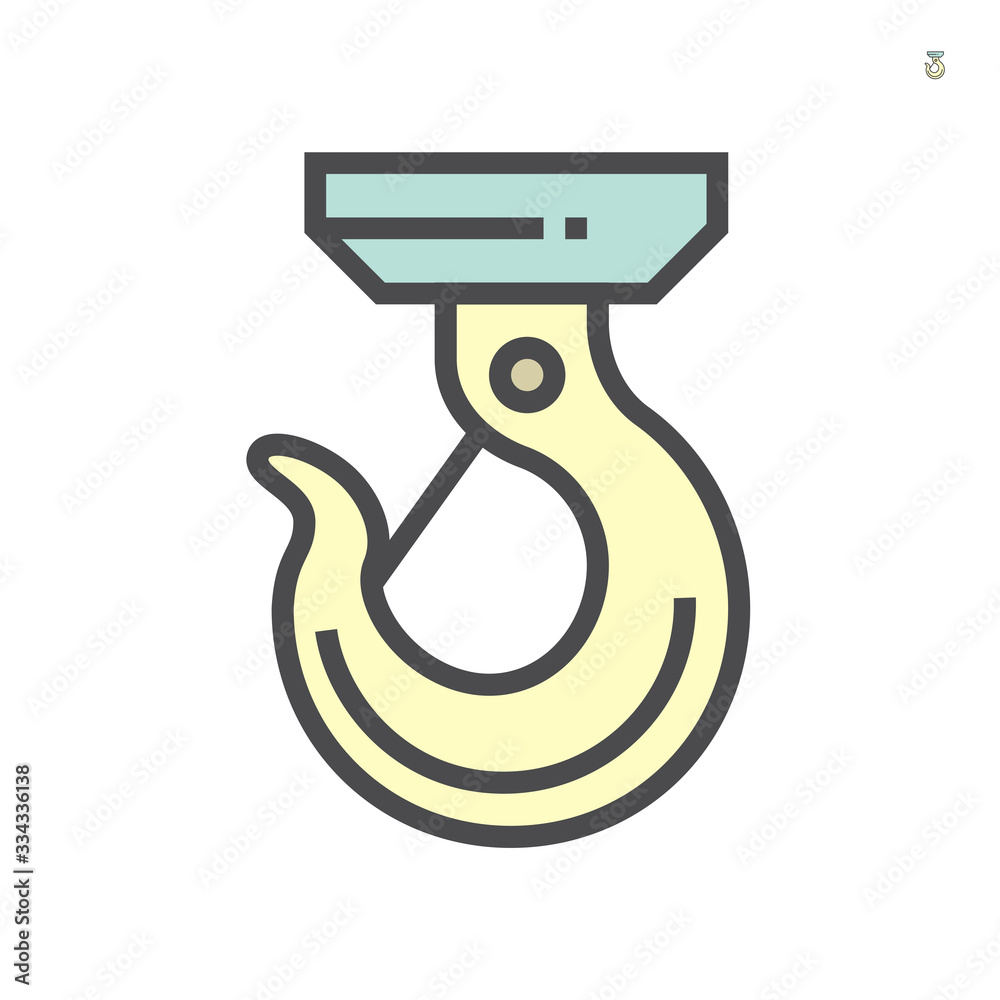 Crane hook icon, 64x64 perfect pixel and editable stroke. Crane hook icon, 64x64 perfect pixel and editable stroke.