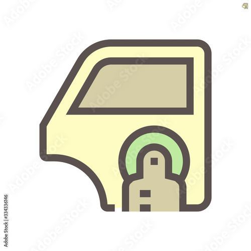 Car colour and coating reapair work  vector icon design, 48x48 pixel perfect and editable stroke.