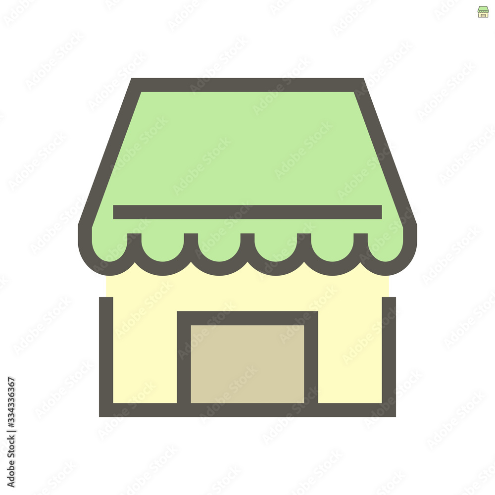 Store front vector icon design for shopping graphic design elemen, 48X48 pixel perfect and editable stroke. Store front vector icon design for shopping graphic design elemen, 48X48 pixel perfect and editable stroke.