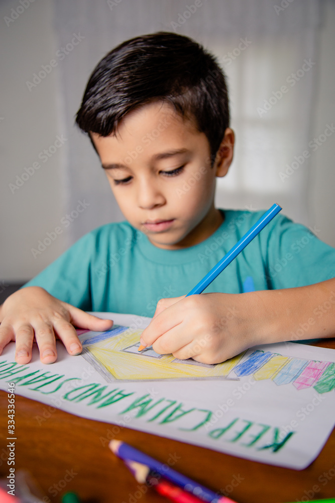 child drawing slogan stay home child drawing slogan stay home