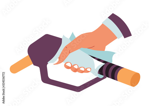 Use means of individual protection, avoid touching objects