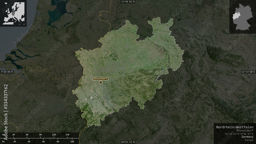 Nordrhein-Westfalen, Germany - composition. Satellite