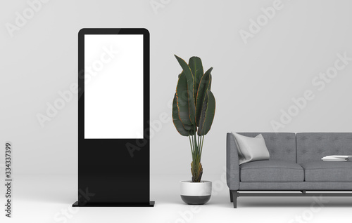 Digital signage led display mockup.