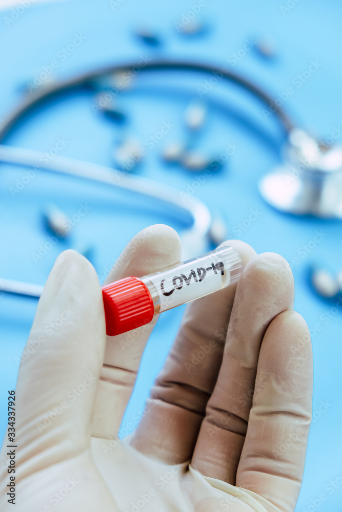 Fototapeta premium Concept image of Covid-19 coronavirus vaccine 