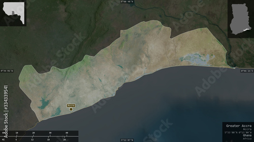 Greater Accra, Ghana - composition. Satellite