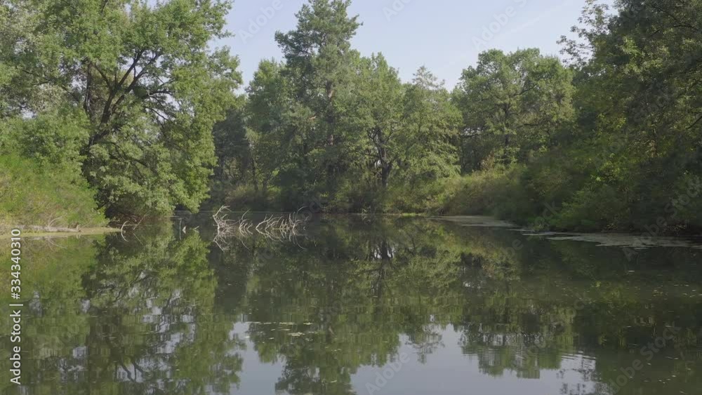 smooth forward movement of the boat along the mysterious river channel between the dangerous snags sticking out of the water. wrong turn left smooth forward movement of the boat along the mysterious river channel between the dangerous snags sticking out of the water. wrong turn left