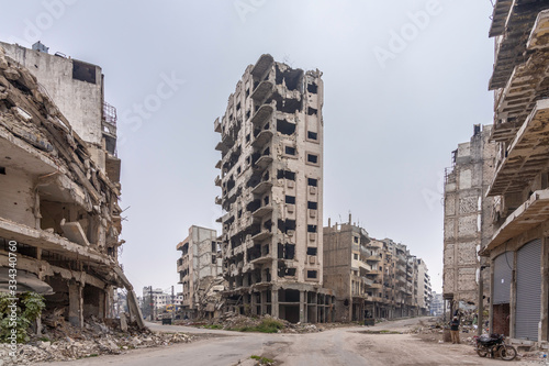 Ruins in Homs, Syria Fototapeta