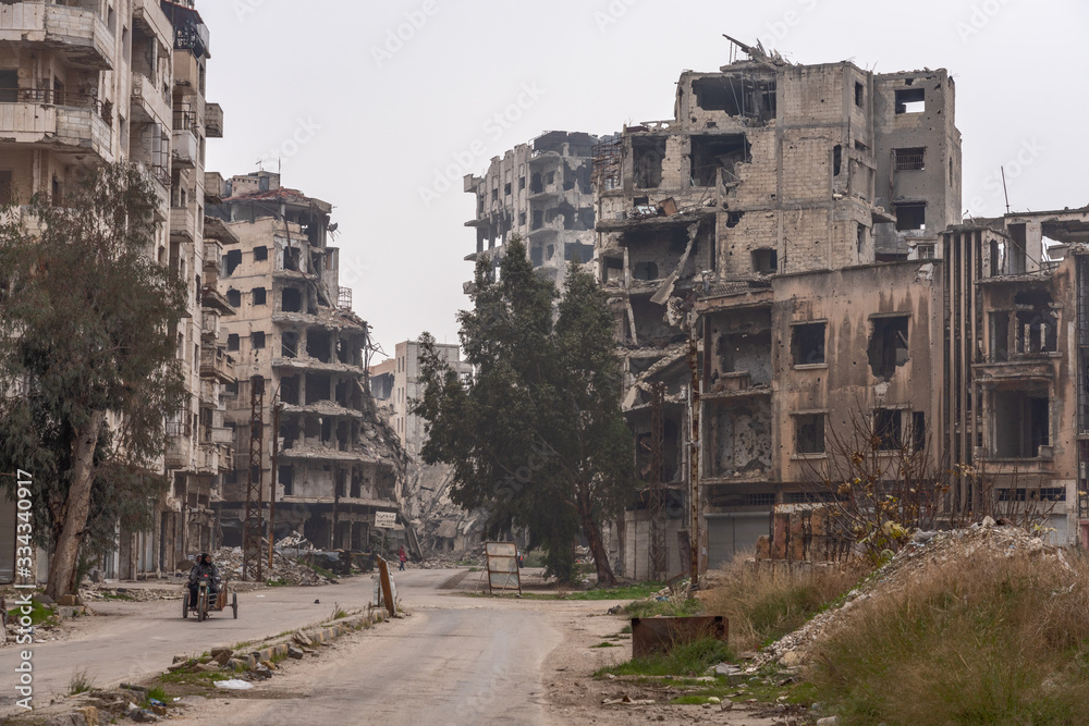 Ruins in Homs, Syria
