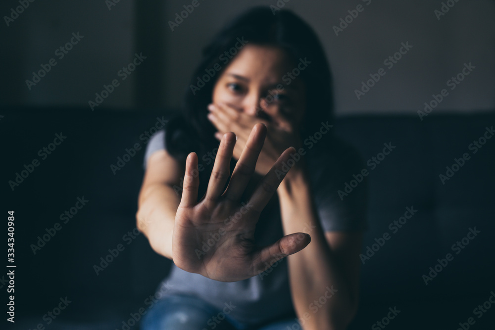 depressed emotion panic attacks alone young woman sad fear stressful.crying begging help.stop abusing domestic violence,person with health anxiety,people bad frustrated exhausted feeling down