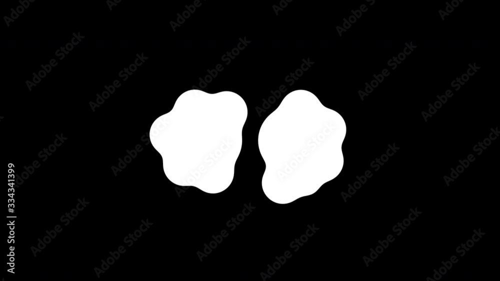 Abstract background. Schematic separation of circular shapes, computer generated. 3d rendering of blob effect
