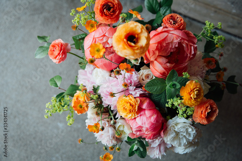 Rustic Dahlia Flower Bouquet