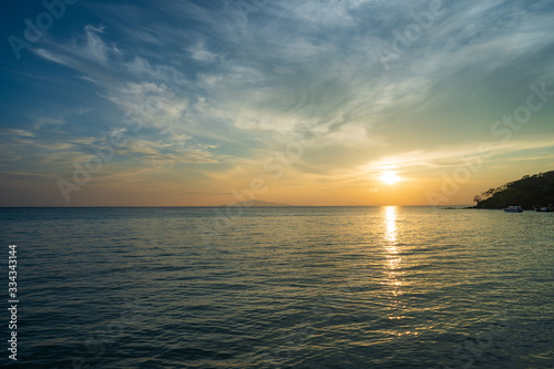 Sunset scape at the sea. 