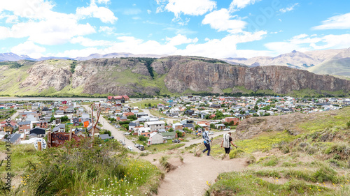 Panoramic VIew Over El Chalten, a Small Town in Santa Cruz Province, Southern Patagonia, Argentina (02.01.2020)