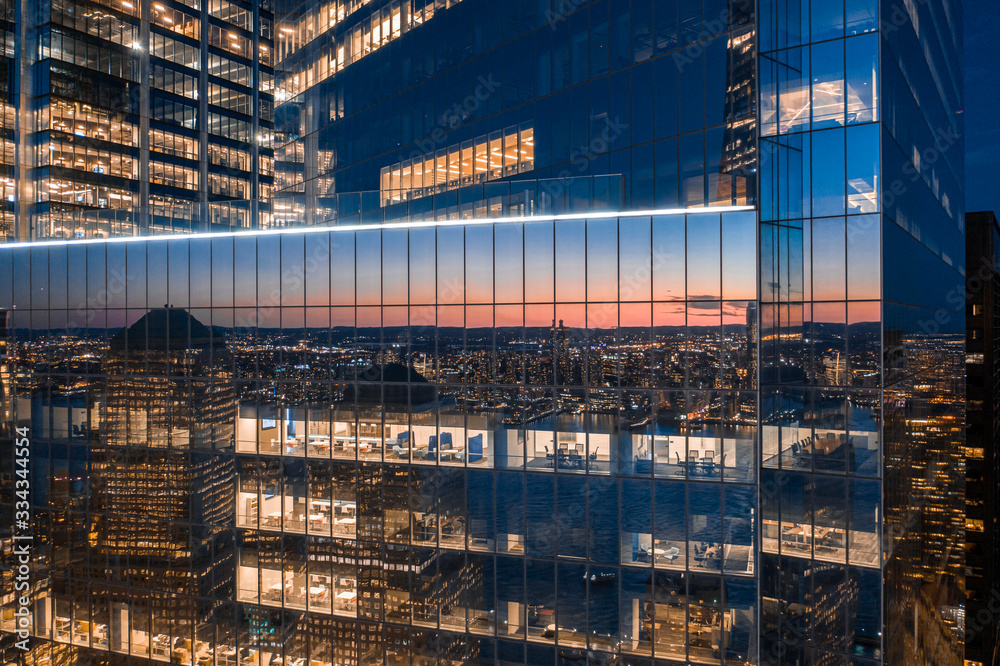 Φωτογραφία Aerial photograph of New York Skyline, Manhattan financial District