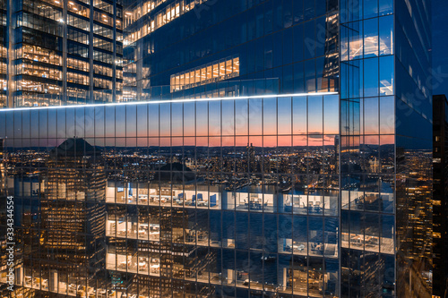 Aerial photograph of New York Skyline, Manhattan financial District