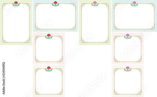 Carnation themed background.A frame that gave a change in size to the same design.Good frame for a4 size paper.Certificate frame.