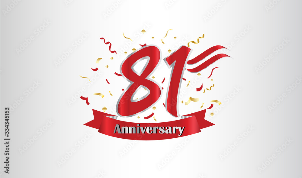 Anniversary celebration background. with the 81st number in gold and with the words golden anniversary celebration. Anniversary celebration background. with the 81st number in gold and with the words golden anniversary celebration.