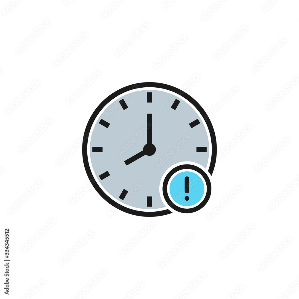 Delay icon design isolated on white background. Vector illustration Delay icon design isolated on white background. Vector illustration