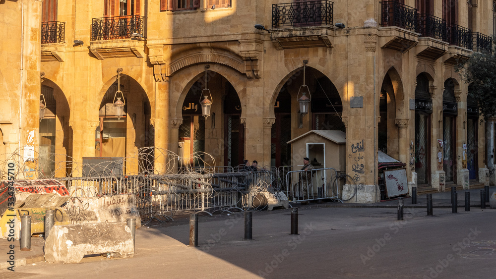 Fototapeta premium Protest demonstration in Beirut, Lebanon