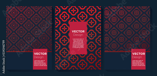 Red and Black Oriental Pattern