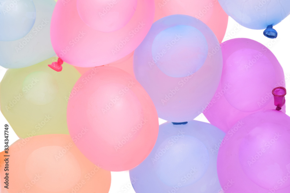 WATER BALLOON ISOLATED WITH  WHITE BACKGROUND 