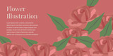 Red Rose Flower Illustration Background