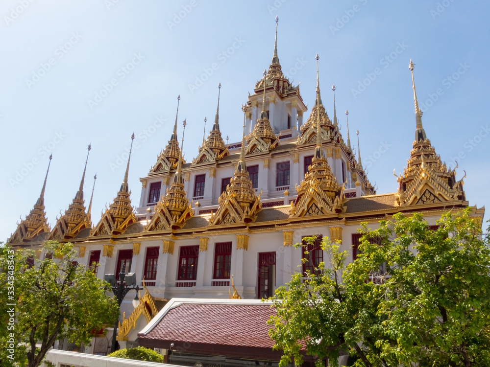 Loha Prasat Wat Ratchanatda temple in ฺBangkok Thailand.