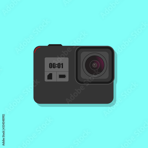 Gopro camera icon flat design vector
