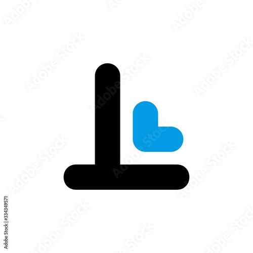 corner, learning, science and mathematics icon. Perfect for application, web, logo, game and presentation template. icon set design blue black line style