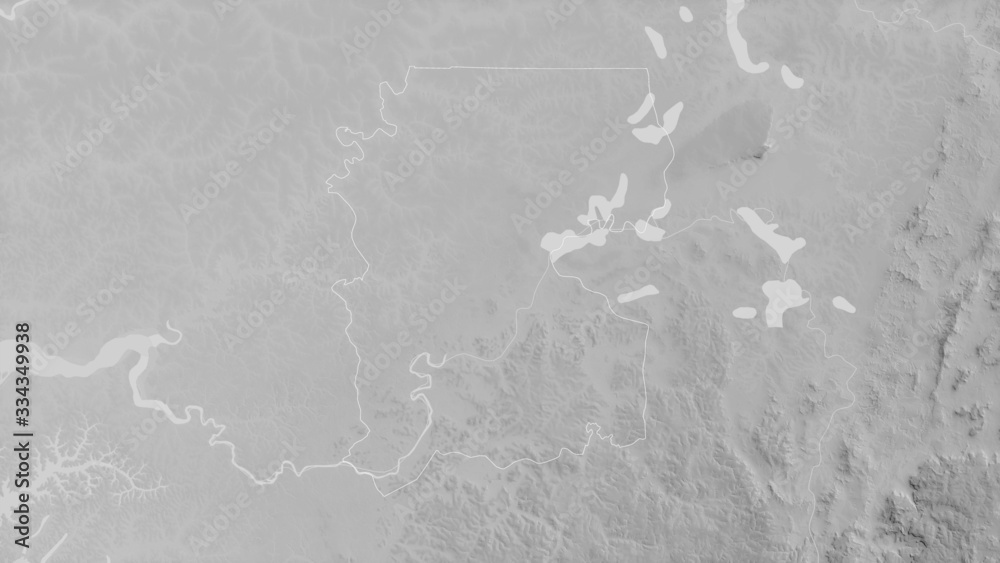Gabú, Guinea-Bissau - outlined. Grayscale Gabú, Guinea-Bissau - outlined. Grayscale