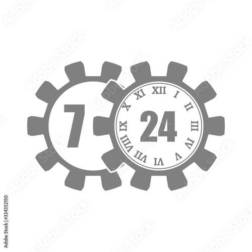 Time operation mode in gear. For customer support and retail. Seven days twenty four hour.