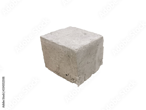 Old Concrete Cubes isolated on white background,concrete block