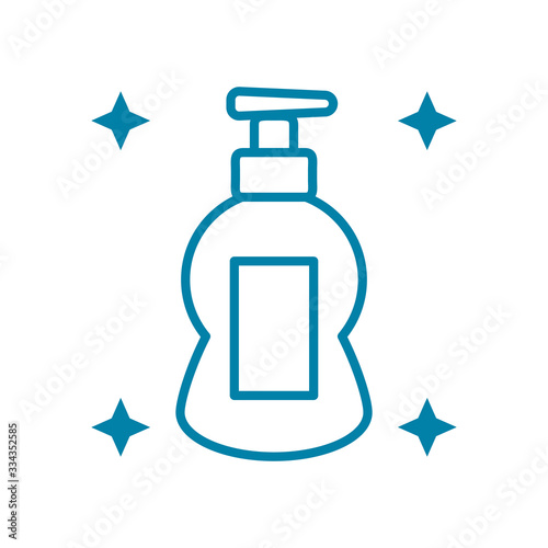 hand soap bottle icon, line style