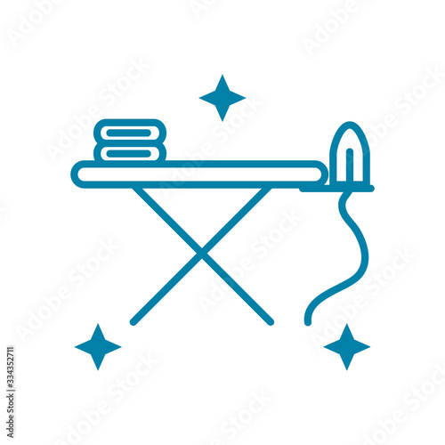 ironing board icon, block style