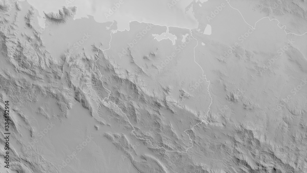 Nord-Est, Haiti - outlined. Grayscale Nord-Est, Haiti - outlined. Grayscale