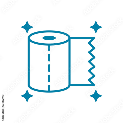 toilet paper icon, line style