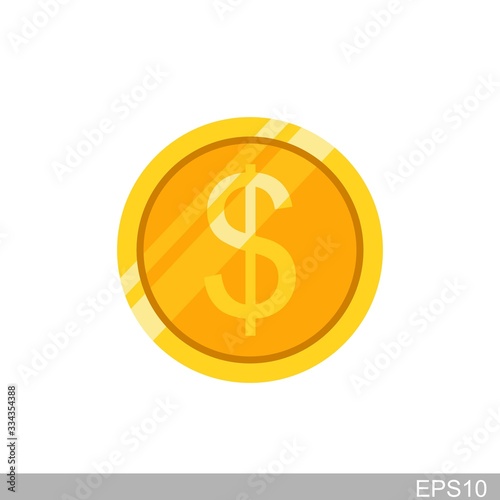 gold coin icon With dollar sign.investment business finance icon . vector illustration