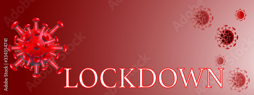 coronavirus lockdown symbol. Coronavirus pandemic puts countries on lockdown. Lockdown concept for virus outbreak