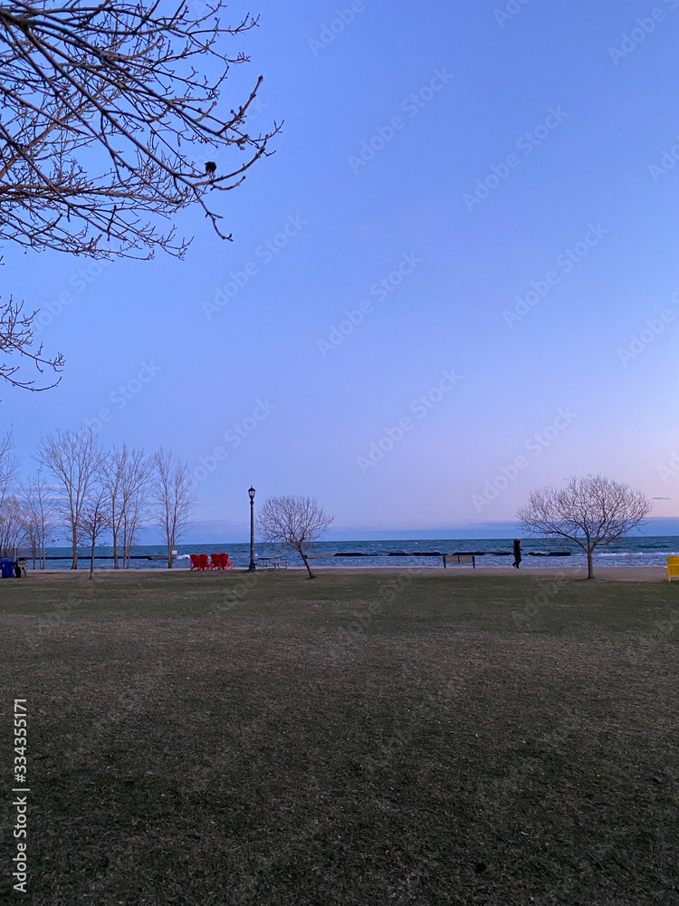 Obraz premium Evening sky on the beach