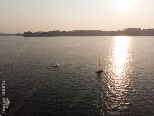 sail in golden hour  photo