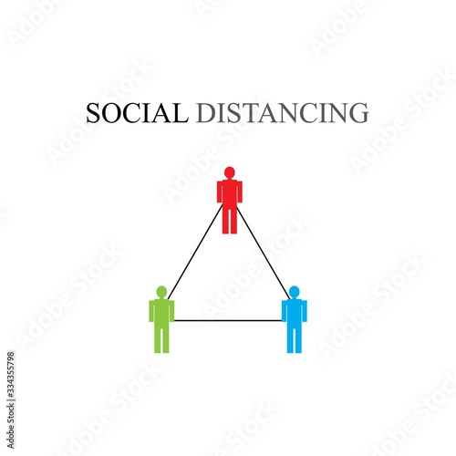 Social distancing icon isolated on white background