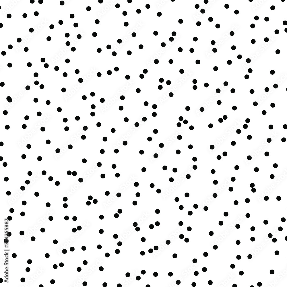 Random scattered dots, abstract black and white background. Seamless vector pattern. Black and white polka dot pattern. Celebration confetti background. Vector illustration Random scattered dots, abstract black and white background. Seamless vector pattern. Black and white polka dot pattern. Celebration confetti background. Vector illustration