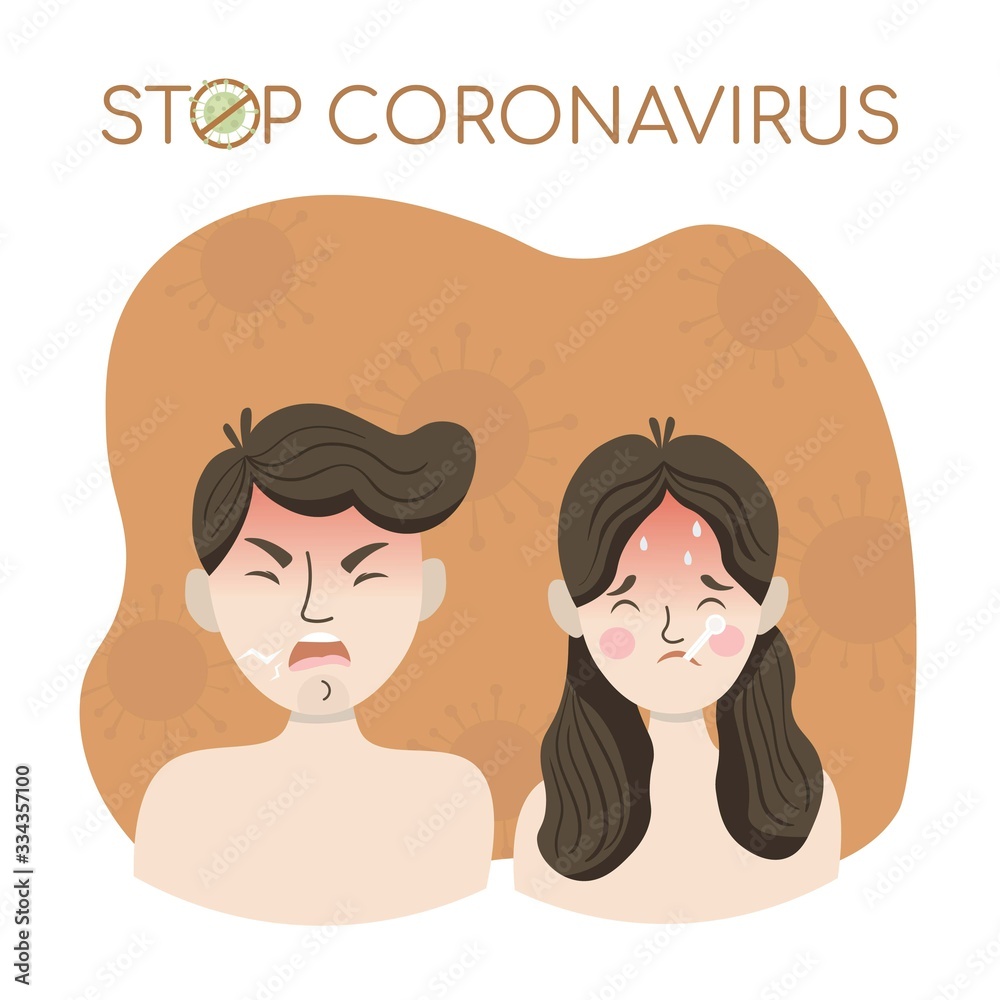 Coronavirus in China. Novel coronavirus covid-19, people in white medical face mask. Concept of coronavirus quarantine. Vector illustration.