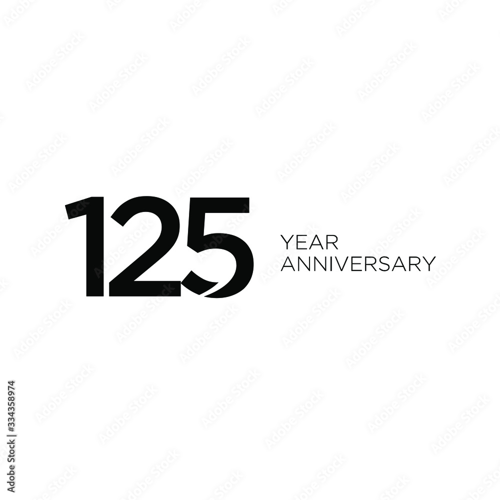 125 anniversary ribbon letter