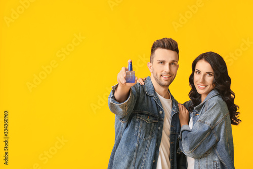 Stylish young couple with p...