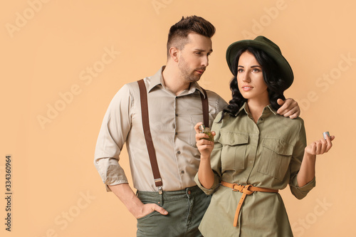 Stylish young couple with p...