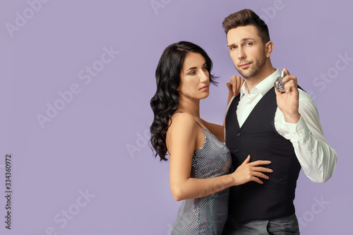 Stylish young couple with p...